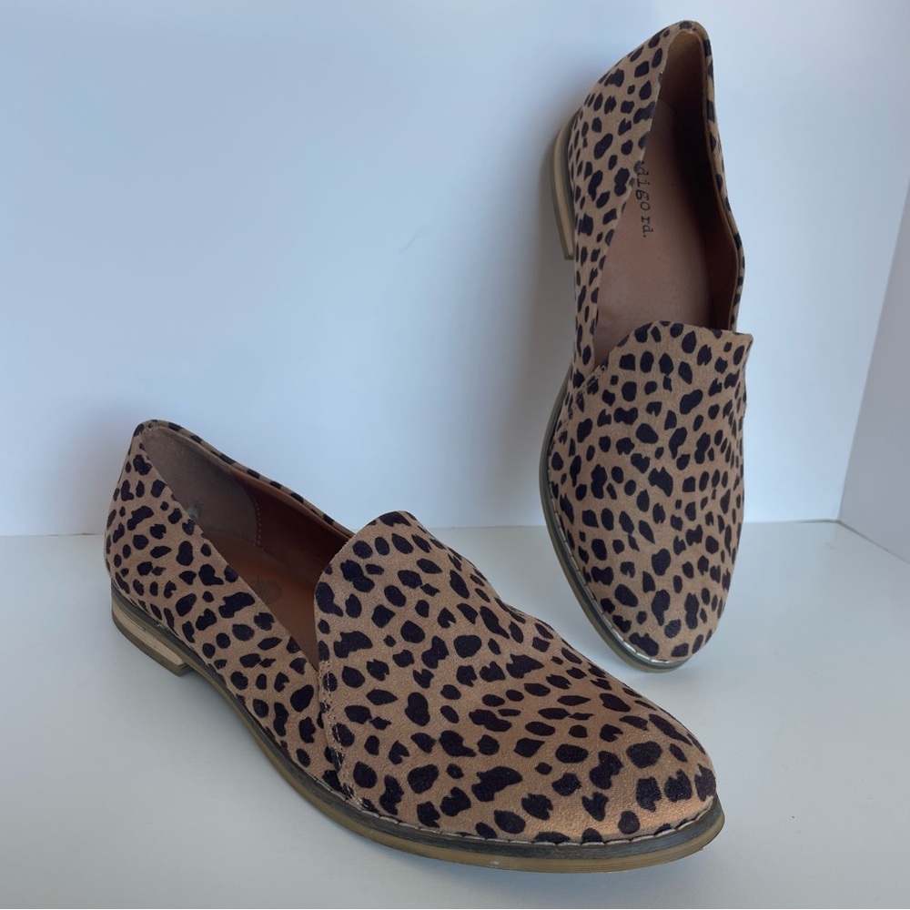 Indigo Rd. Cheetah Print Slip On Loafer Shoe Womens Size 7.5  Casual Dress Work